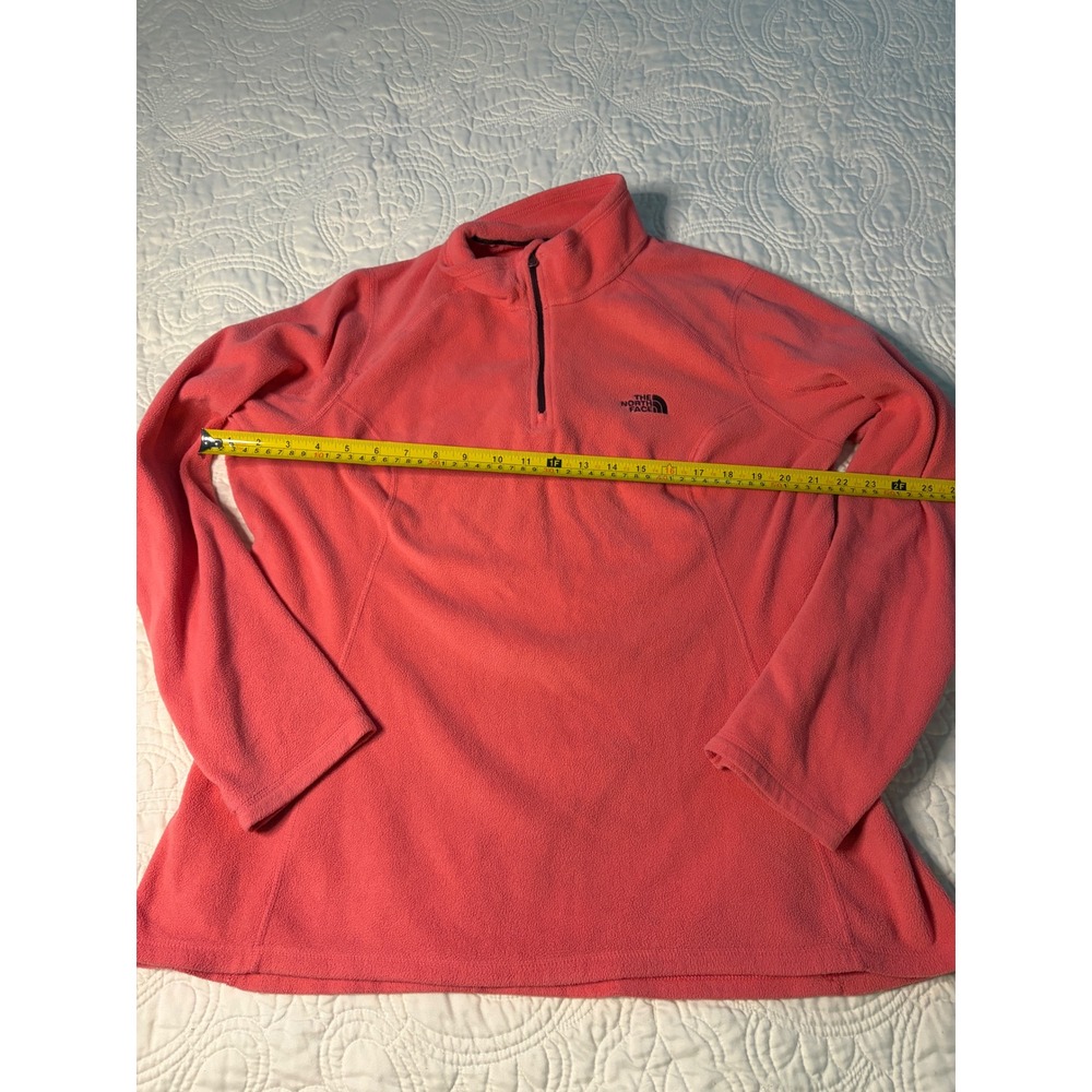 The Northโ Face TKA 100 Glacier Fleece Pullover Coral Pink Womens XL AJHP